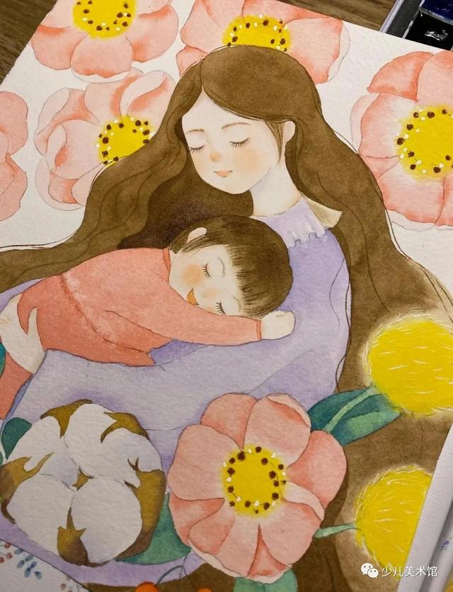 母亲节主题儿童绘画作品素材 简单好看的母亲节手抄报合集