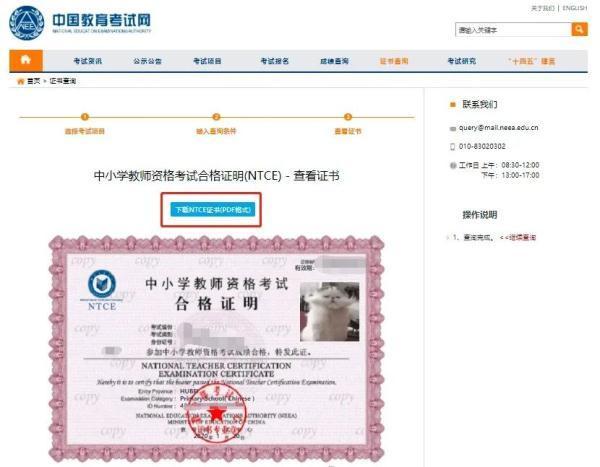 ntce中国教师资格证网（教师资格考试面试成绩）