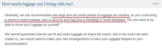 英国留学行李尺寸重量规定（英国行李托运限制标准）
