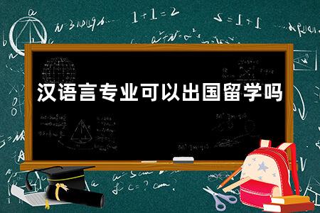 汉语言专业可以出国留学吗
