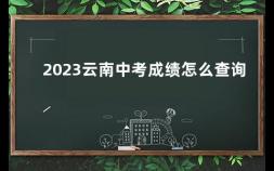 2023云南中考成绩怎么查询 怎样查询云南中考成绩