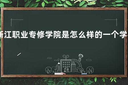 浙江职业专修学院是怎么样的一个学校