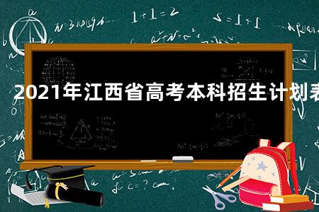 2021年江西省<a href=https://www.kadaiw.com/t-2.html target=_blank class=infotextkey>高考</a>本科招生计划表