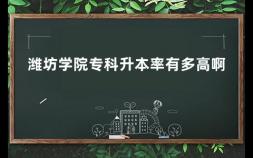 潍坊学院专科升本率有多高啊 潍坊青州师大专升本新校区怎么样啊