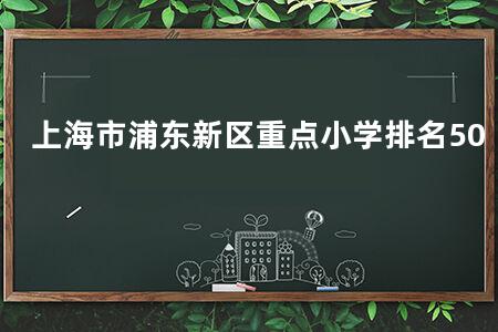 上海市浦东新区重点小学排名50