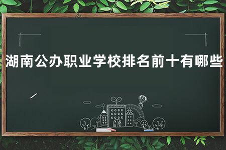 湖南公办职业学校排名前十有哪些